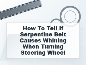 How to Tell If a Serpentine Belt Causes Steering Whine
